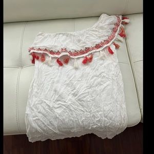 White One Shoulder Beach Dress